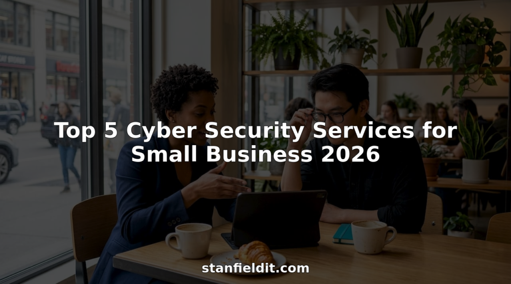 Two cybersecurity professionals collaborating at conference table