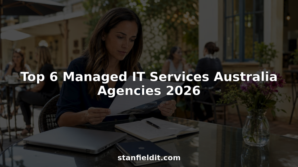 Businesswoman reviewing IT assessment report at desk
