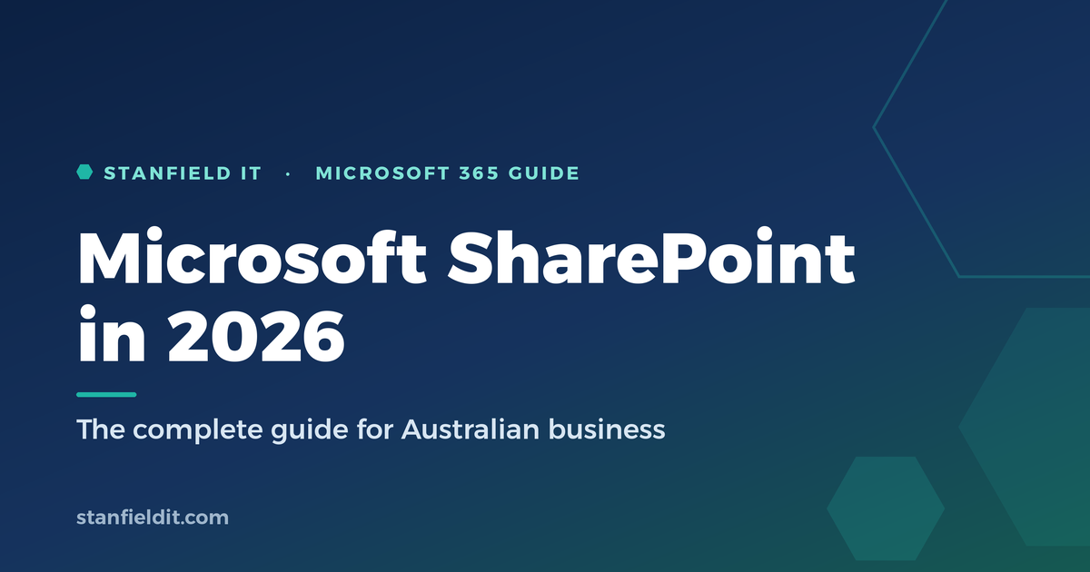 Microsoft SharePoint 2026 guide for Australian business by Stanfield IT