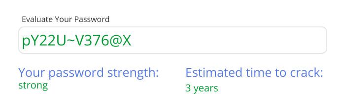 An image showing a strong password that is difficult to crack.