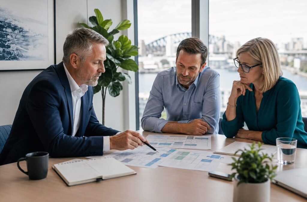 Australian business leaders reviewing virtual CIO costs and a technology roadmap